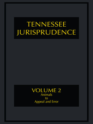 cover image of Tennessee Jurisprudence